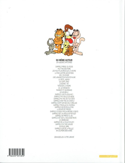 Verso de l'album Garfield Tome 8 Qui dort dîne !