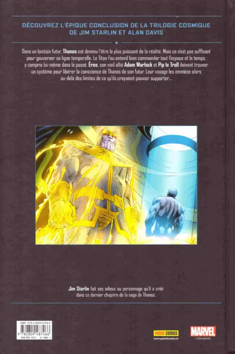 Verso de l'album Thanos : les frères de l'infini Volume 3 Thanos : L'épilogue de l'infini