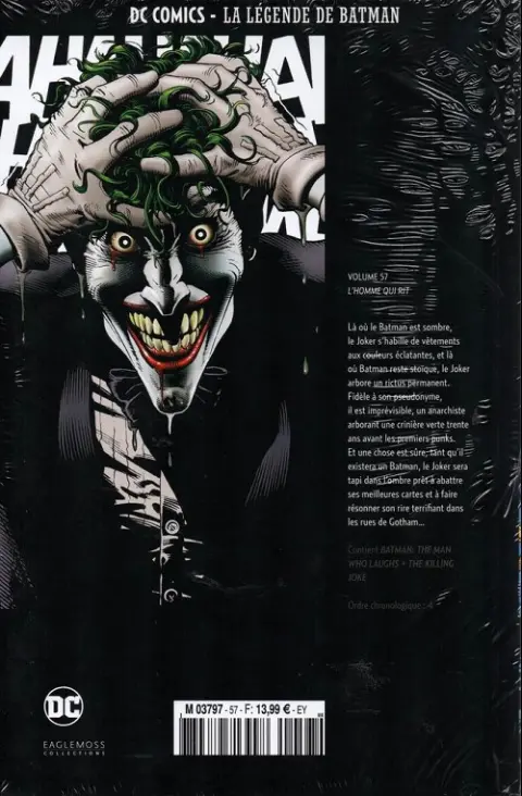 Verso de l'album DC Comics - La Légende de Batman Volume 57 L'homme qui rit