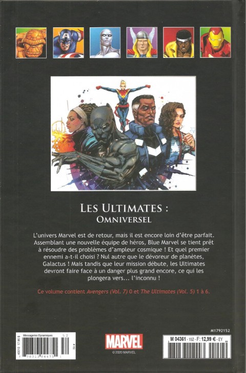 Verso de l'album Marvel Comics - La collection de référence Tome 152 Les Ultimates: Omniversel