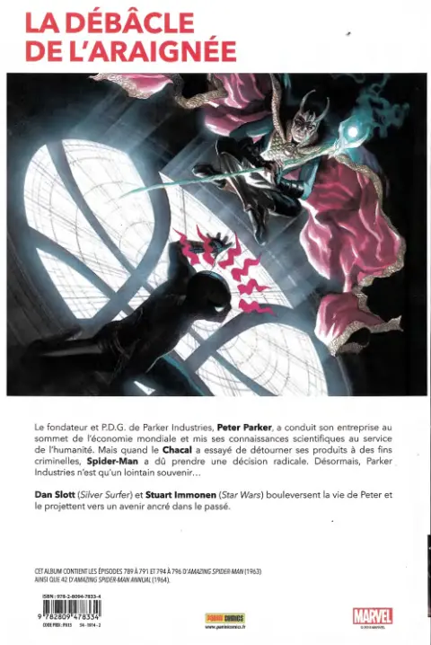 Verso de l'album Amazing Spider-Man Tome 1 La chute de Parker