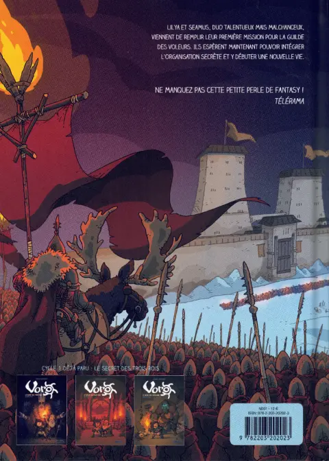 Verso de l'album Voro 5 L'armée de la pierre de feu - Deuxième partie