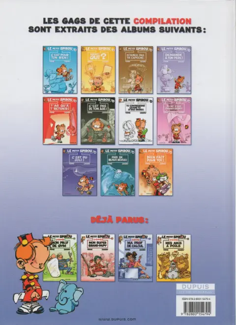 Verso de l'album Le Petit Spirou présente... Tome 3 Ma prof de calcul