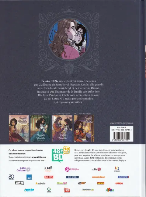 Verso de l'album Complots à Versailles Tome 1 A la cour du Roi