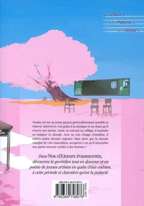 Verso de l'album Nos C(h)œurs évanescents 1