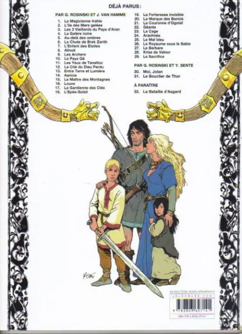 Verso de l'album Thorgal Tome 22 Géants