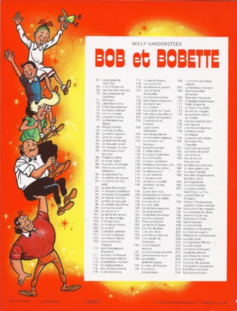 Verso de l'album Bob et Bobette Tome 94 Le Sampan mystérieux