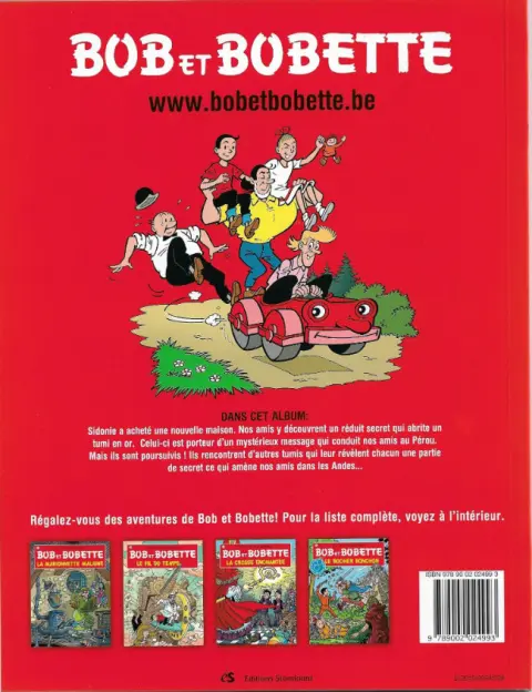 Verso de l'album Bob et Bobette Tome 199 Le tumi timide