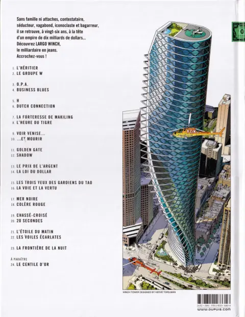 Verso de l'album Largo Winch Tome 21 L'Étoile du matin