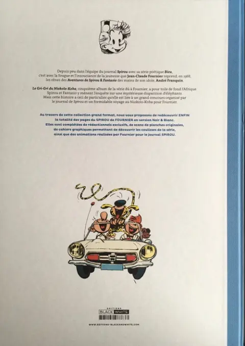 Verso de l'album Spirou et Fantasio Tome 25 Le gri-gri du Niokolo Koba