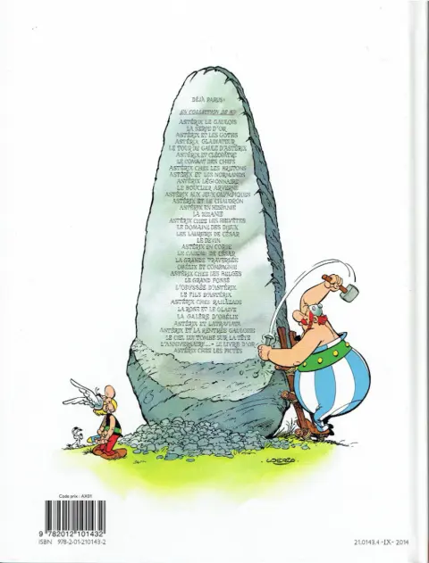 Verso de l'album Astérix Tome 11 Le bouclier Arverne