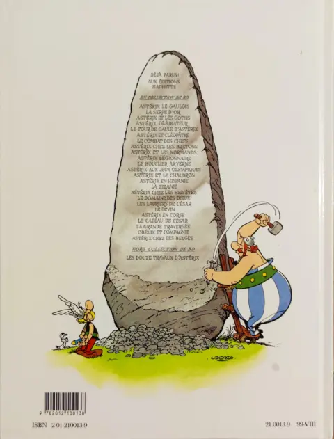 Verso de l'album Astérix Tome 13 Astérix et le chaudron