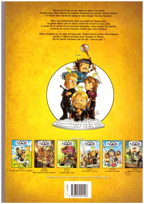 Verso de l'album NOOB Tome 6 Désordre en Olydri