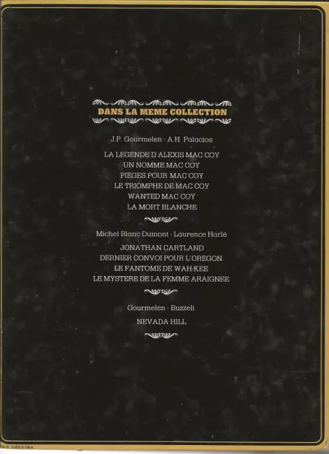 Verso de l'album Mac Coy Tome 5 Wanted Mac Coy