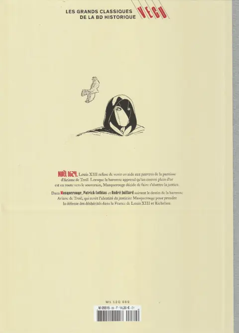 Verso de l'album Les grands Classiques de la BD Historique Vécu - La Collection Tome 90 Masquerouge - Tome III : Le Rendez-vous de Chantilly