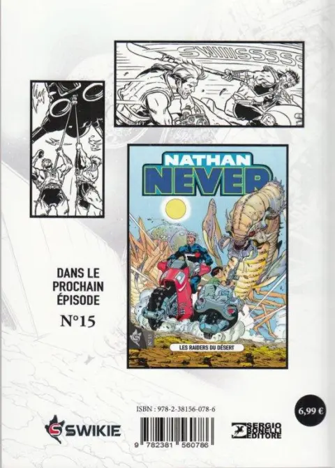 Verso de l'album Nathan Never Swikie N° 14 La Terre Brulée
