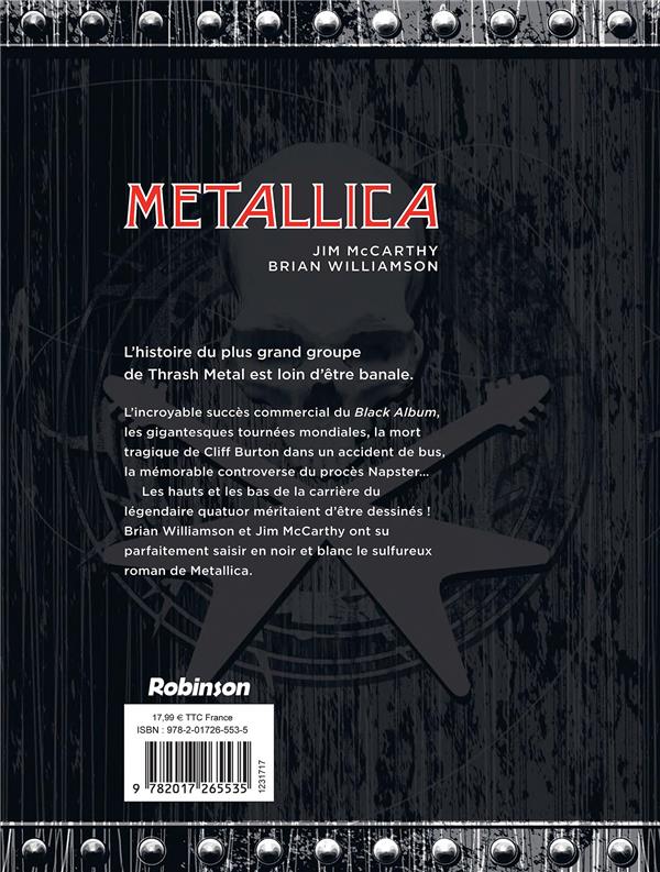 Verso de l'album Metallica