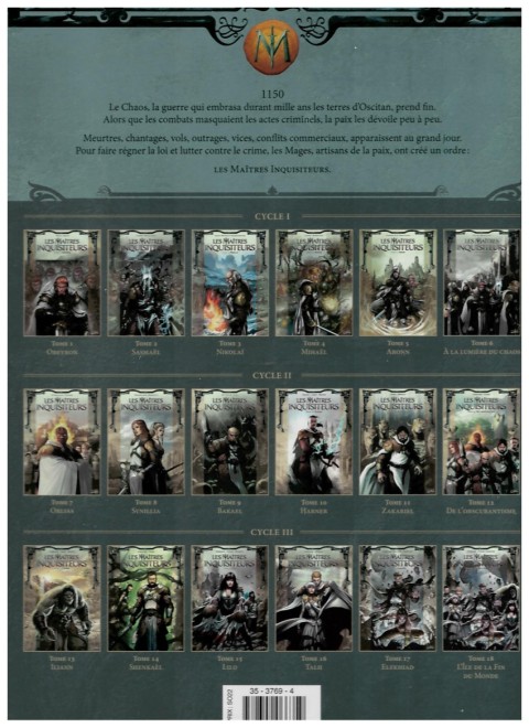 Verso de l'album Les Maîtres inquisiteurs Tome 8 Synillia