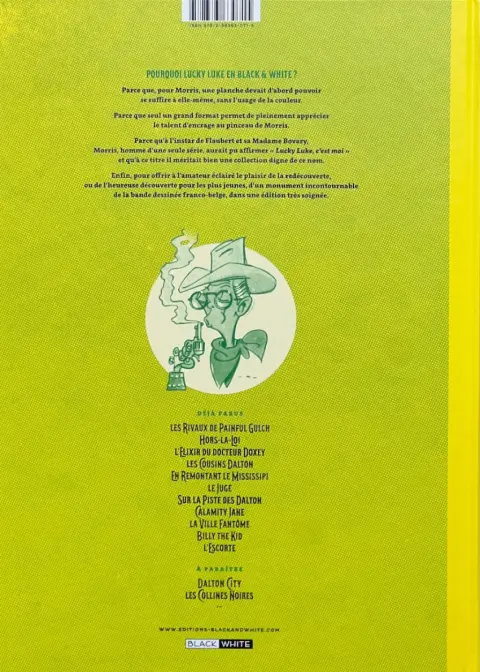 Verso de l'album Lucky Luke Tome 28 L'escorte