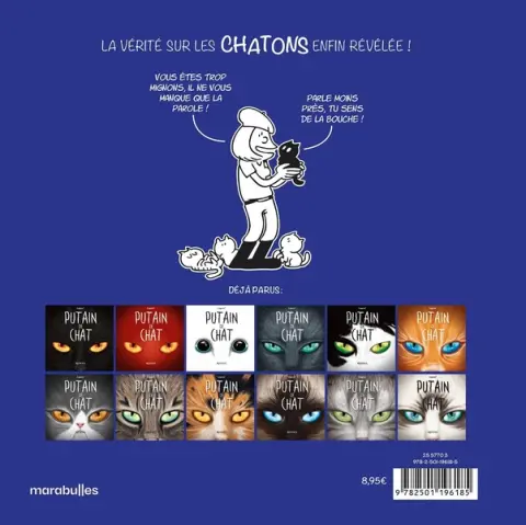 Verso de l'album Putain de chat 1 Vie de chaton