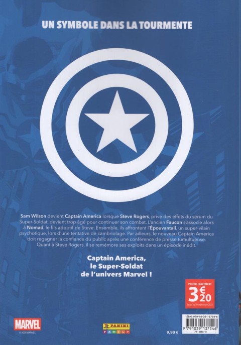 Verso de l'album Captain America - la légende vivante 6 Pas mon Captain America