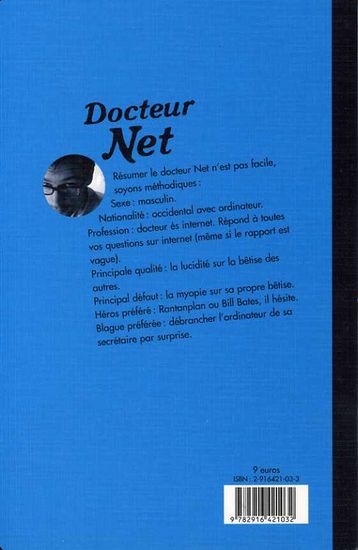 Verso de l'album Docteur Net