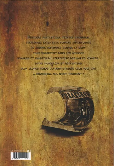 Verso de l'album Freakshow