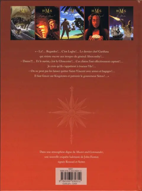 Verso de l'album H.M.S. - His Majesty's Ship Tome 6 Le sang de Caroline