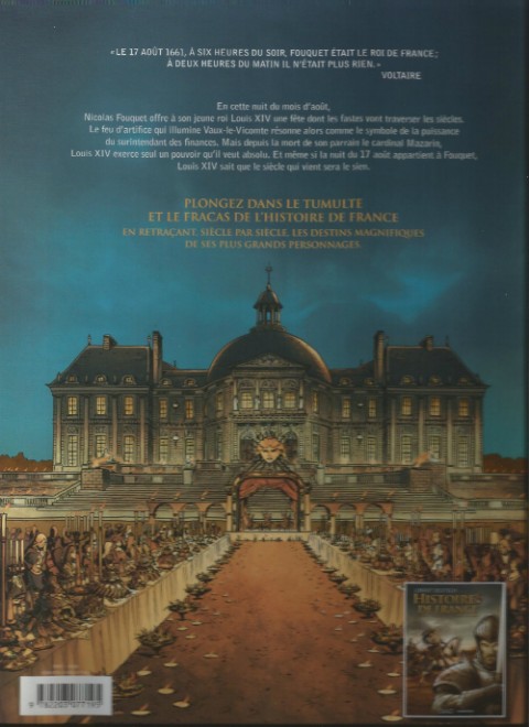 Verso de l'album Histoires de France Tome 2 XVIIe siècle - Louis XIV et Nicolas Fouquet