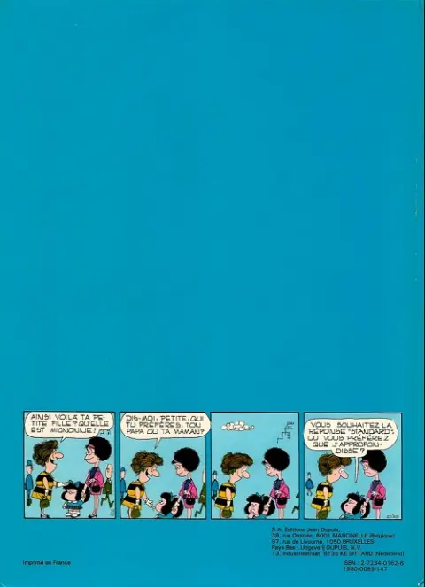 Verso de l'album Mafalda Tome 2 Encore Mafalda !