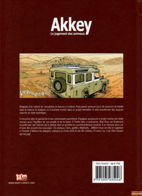 Verso de l'album Akkey Tome 1 Le jugement des animaux