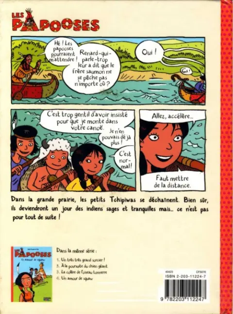 Verso de l'album Les papooses Tome 5 Des Tchipiwas dans les rapides