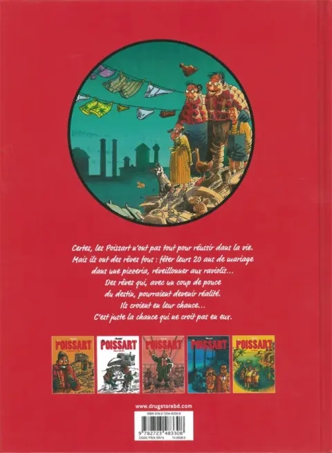 Verso de l'album Les Poissart Tome 1 Au bonheur des drames