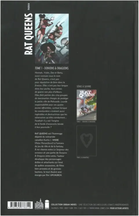 Verso de l'album Rat Queens Tome 1 Donjons & draguons