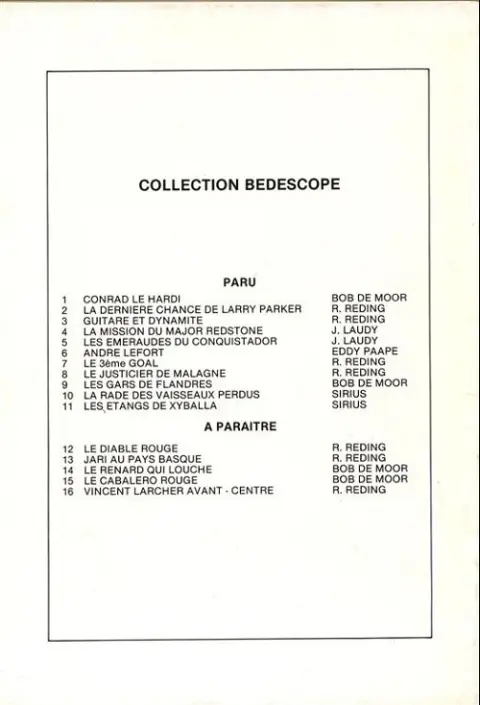 Verso de l'album Simon le Danseur Tome 1 La rade des vaisseaux perdus