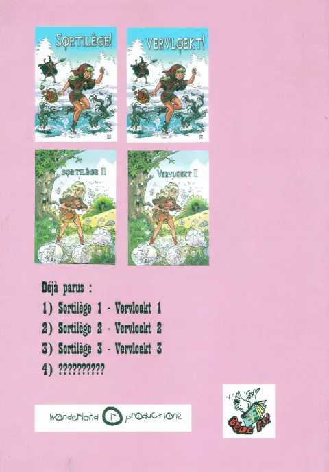 Verso de l'album Sortilège III