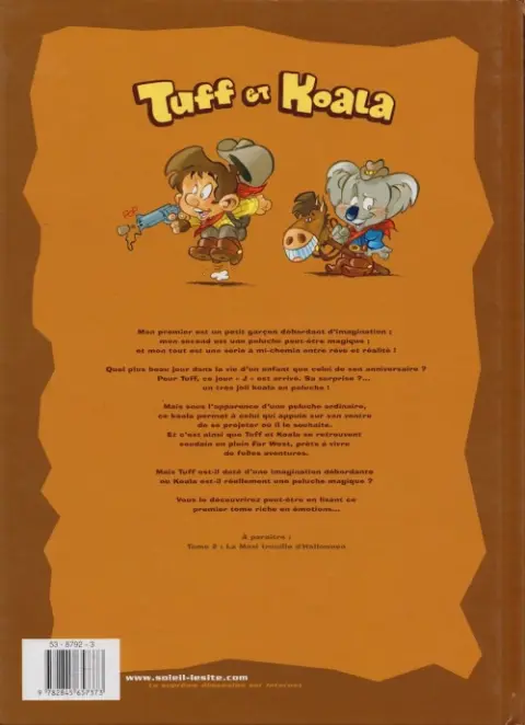 Verso de l'album Tuff et Koala Tome 1 Le secret de la vallée maudite