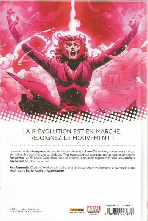 Verso de l'album Uncanny Avengers Tome 2 Ragnarok Now! (I)