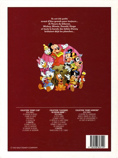 Verso de l'album Walt Disney Bébés Disney - Graines de stars