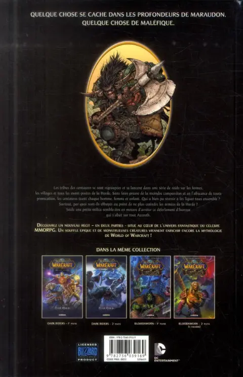 Verso de l'album World of Warcraft - Bloodsworn 1/2