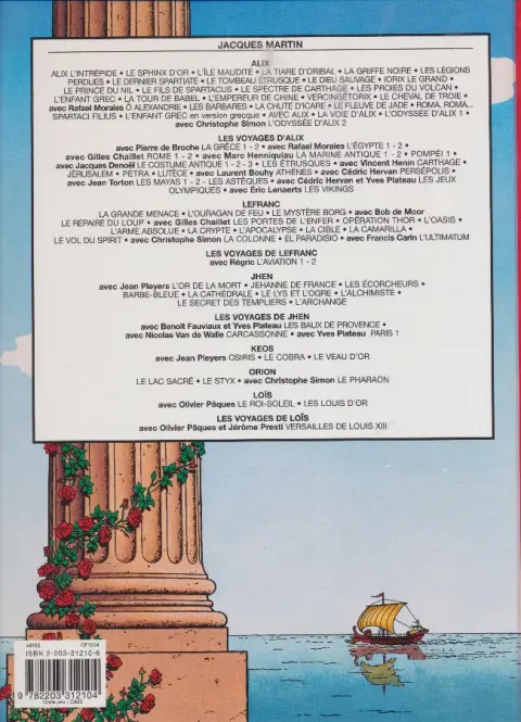 Verso de l'album Alix Tome 1 Alix l'intrépide