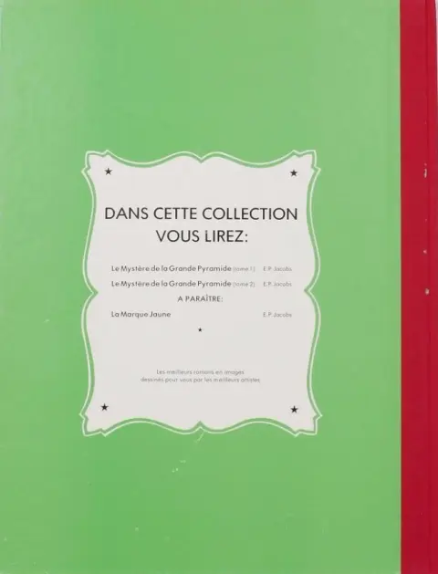 Verso de l'album Blake et Mortimer Tome 4 Le Mystère de la Grande Pyramide - La Chambre d'Horus