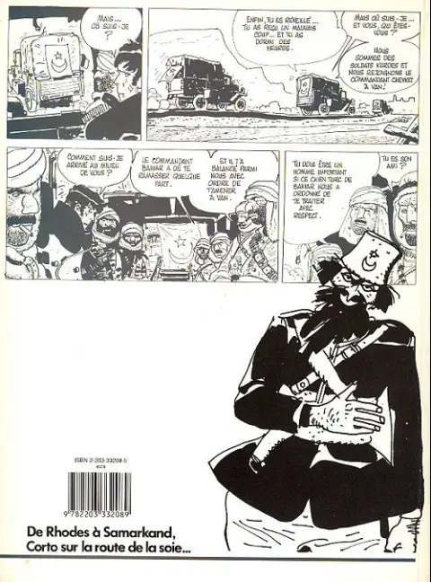 Verso de l'album Corto Maltese Tome 8 La Maison dorée de Samarkand