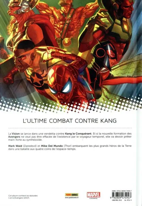 Verso de l'album Avengers Tome 1 Guerre totale