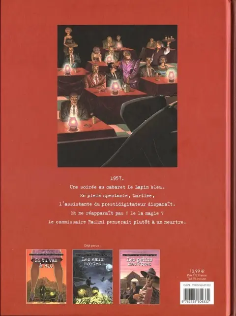Verso de l'album Les Enquêtes du commissaire Raffini Tome 9 Le lapin bleu