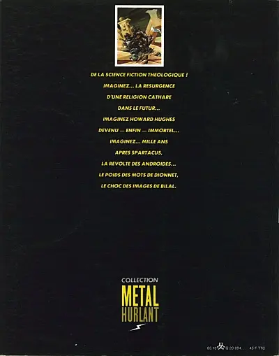 Verso de l'album Exterminateur 17