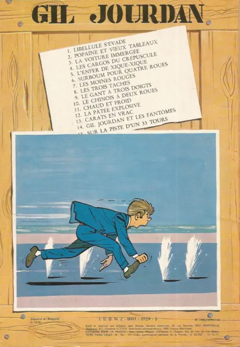 Verso de l'album Gil Jourdan Tome 9 Le gant à trois doigts