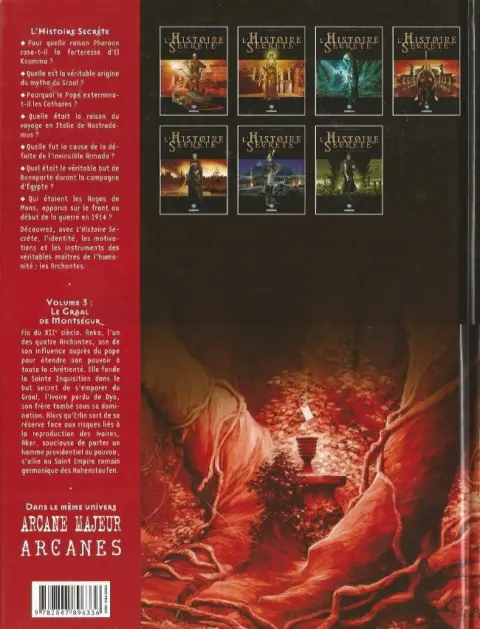 Verso de l'album L'Histoire secrète Volume 3 Le Graal de Montségur