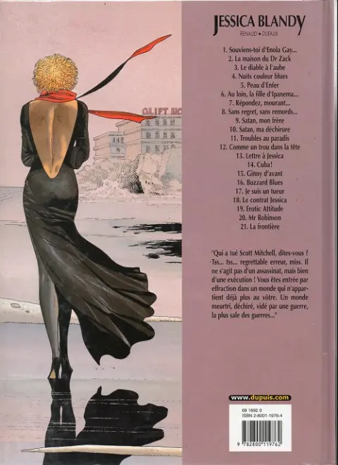 Verso de l'album Jessica Blandy Tome 2 La maison du Dr Zack