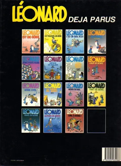 Verso de l'album Léonard Tome 2 Léonard est toujours un génie